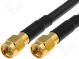 Kabel  50Ω  0,5m  SMA vidlice,z obou stran  černá
