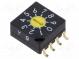 Kódový přepínač  pol  10  SMD  100mΩ  Zatížení DC @R  0,03A/15VDC