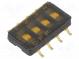 Přepínač  DIP-SWITCH  OFF-ON  0,1A/50VDC  pol  2  -40÷105°C  SMD