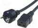 Kabel  CEE 7/7 (E/F) vidlice,IEC C19 zásuvka  PVC  5m  černá