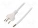 Kabel  vodiče,vidlice SEV-1011 (J)  PVC  1,8m  bílá  3G1mm2  10A