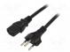Kabel  IEC C13 zásuvka,vidlice SEV-1011 (J)  PVC  1,8m  černá