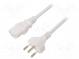 Kabel  IEC C13 zásuvka,vidlice SEV-1011 (J)  PVC  1,8m  bílá