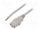 Kabel  IEC C13 zásuvka,vodiče  PVC  0,5m  šedá  3x0,75mm2  10A