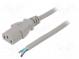 Kabel  IEC C13 zásuvka,vodiče  PVC  5m  šedá  3x1mm2  10A  250V
