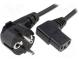 Kabel  CEE 7/7 (E/F) úhlová vidlice,IEC C13 zásuvka 90°  PVC