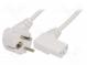 Kabel  CEE 7/7 (E/F) úhlová vidlice,IEC C13 zásuvka 90°  PVC