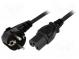 Kabel  CEE 7/7 (E/F) úhlová vidlice,IEC C15 zásuvka  guma  5m
