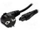 Kabel  CEE 7/7 (E/F) úhlová vidlice,IEC C5 zásuvka  PVC  1,8m