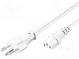 Kabel  IEC C13 zásuvka,vidlice SEV-1011 (J)  PVC  2m  bílá  10A
