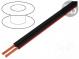 Vodič  reproduktorový  2x1,5mm2  lanko  Cu  černo-červená  PVC