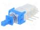 Switch  push-button  Pos  2  DPDT  0.1A/30VDC  OFF-ON  THT  SPUN