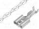 Faston  plochý  6,3mm  0,8mm  zásuvka  0,3÷0,8mm2  krimpovací