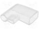 Návlek na konektor  úhlové 90°  pro fastony 6,3mm  Mat  PVC