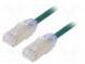 Patch cord  F/UTP,TX6A-28™  6a  drát  Cu  LSZH  zelená  Dél  0,5m