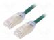 Patch cord  F/UTP,TX6A-28™  6a  drát  Cu  LSZH  zelená  Dél  1m