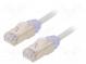 Patch cord  F/UTP,TX6A-28™  6a  drát  Cu  LSZH  šedá  Dél  1m  28AWG