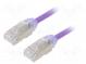 Patch cord  F/UTP,TX6A-28™  6a  drát  Cu  LSZH  fialová  Dél  1m