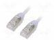 Patch cord  F/UTP,TX6A-28™  6a  drát  Cu  LSZH  šedá  Dél  2m  28AWG