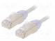 Patch cord  F/UTP,TX6A-28™  6a  drát  Cu  LSZH  šedá  Dél  3m  28AWG