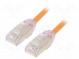 Patch cord  F/UTP,TX6A-28™  6a  drát  Cu  LSZH  oranžová  Dél  3m
