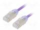 Patch cord  F/UTP,TX6A-28™  6a  drát  Cu  LSZH  fialová  Dél  3m