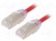 Patch cord  F/UTP,TX6A-28™  6a  drát  Cu  LSZH  červená  Dél  5m
