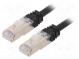 Patch cord  S/FTP,TX6A™ 10Gig  6a  lanko  Cu  LSZH  černá  Dél  0,5m