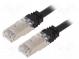 Patch cord  S/FTP,TX6A™ 10Gig  6a  lanko  Cu  LSZH  černá  Dél  1m