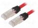 Patch cord  S/FTP,TX6A™ 10Gig  6a  lanko  Cu  LSZH  červená  Dél  1m
