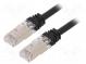 Patch cord  S/FTP,TX6A™ 10Gig  6a  lanko  Cu  LSZH  černá  Dél  3m