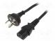 Kabel  GB 2099 vidlice,IEC C13 zásuvka  PVC  1,8m  černá  3G1mm2