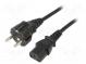 Kabel  CEE 7/7 (E/F) vidlice,IEC C13 zásuvka  PVC  1,8m  černá