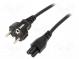 Kabel  CEE 7/7 (E/F) vidlice,IEC C5 zásuvka  PVC  1,8m  černá