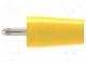 Adaptér  banánek 4mm  32A  žlutá  40,4mm  niklovaný