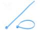 Cable tie  L  100mm  W  2.45mm  polyamide  80N  blue  Ømax  22mm  T18R