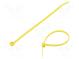 Cable tie  L  150mm  W  3.5mm  polyamide  135N  yellow  Ømax  35mm
