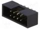 Socket  IDC  male  PIN  8  straight  THT  gold-plated  2mm  black