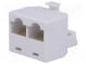 Rozbočovač  Uspořádání výv  8p8c  RJ45 zásuvka x2,RJ45 vidlice
