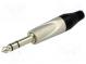 Zástrčka  Jack 6,35mm  vidlice  stereo  přímý  na kabel  pájení