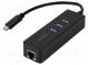 Adaptér USB na Fast Ethernet s hubem USB  USB 3.0