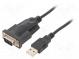 Převodník USB- RS232  D-Sub 9pin vidlice,USB A vidlice  1,5m