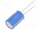 Kondenzátor  elektrolytický  THT  22uF  63VDC  Ø8x11,5mm  ±20%