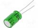 Kondenzátor  elektrolytický  bipolární  THT  330uF  6,3V  Ø10x16mm