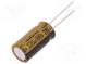 Kondenzátor  elektrolytický  THT  220uF  100VDC  Ø12,5x25mm  ±20%