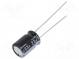 Kondenzátor  elektrolytický  THT  22uF  63VDC  Ø8x11,5mm  ±20%
