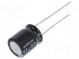 Kondenzátor  elektrolytický  THT  47uF  63VDC  Ø10x12,5mm  ±20%