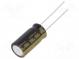 Kondenzátor  elektrolytický  THT  100uF  100VDC  Ø10x20mm  ±20%