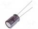 Kondenzátor  elektrolytický  THT  22uF  100VDC  Ø8x11,5mm  ±20%