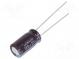 Kondenzátor  elektrolytický  low ESR  THT  180uF  25VDC  Ø8x15mm